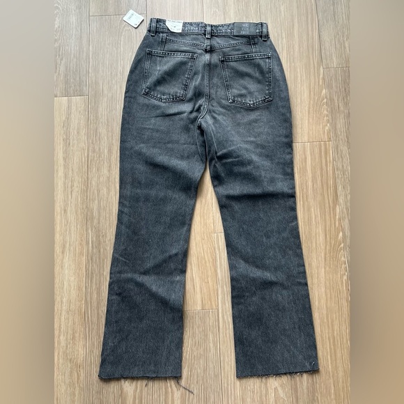 Free People We The Free Xena High Rise Slim Straight Leg Black Wash Size 28 - Picture 9 of 9